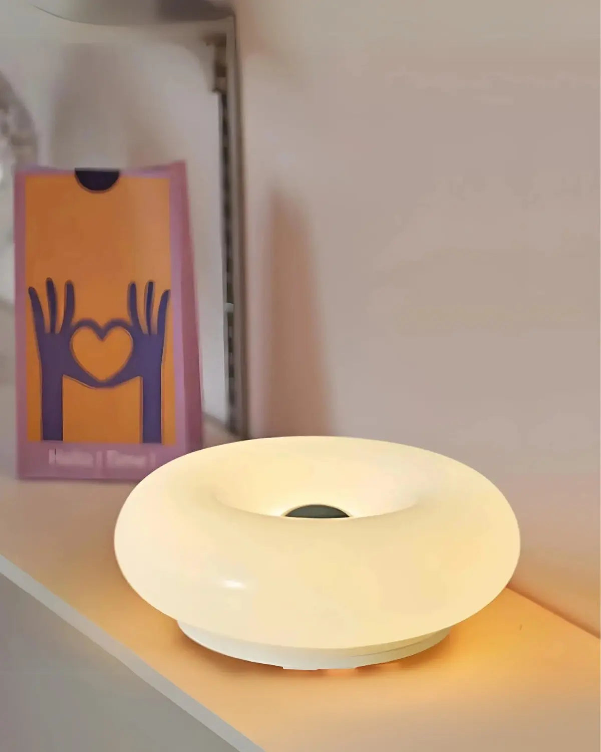 Runde Tischlampe in Donutform mit Sanftem LED-Licht Zorenza