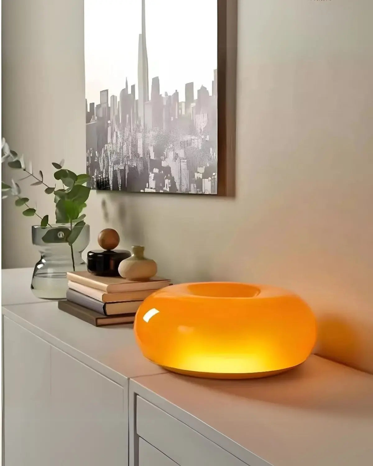 Runde Tischlampe in Donutform mit Sanftem LED-Licht Zorenza