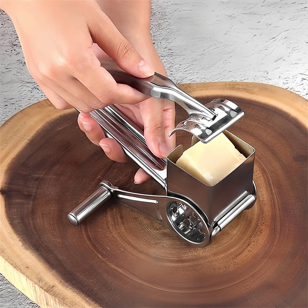 Edelstahl-Rotationsreibe – Handkurbel für Käse und Gemüse Zorenza