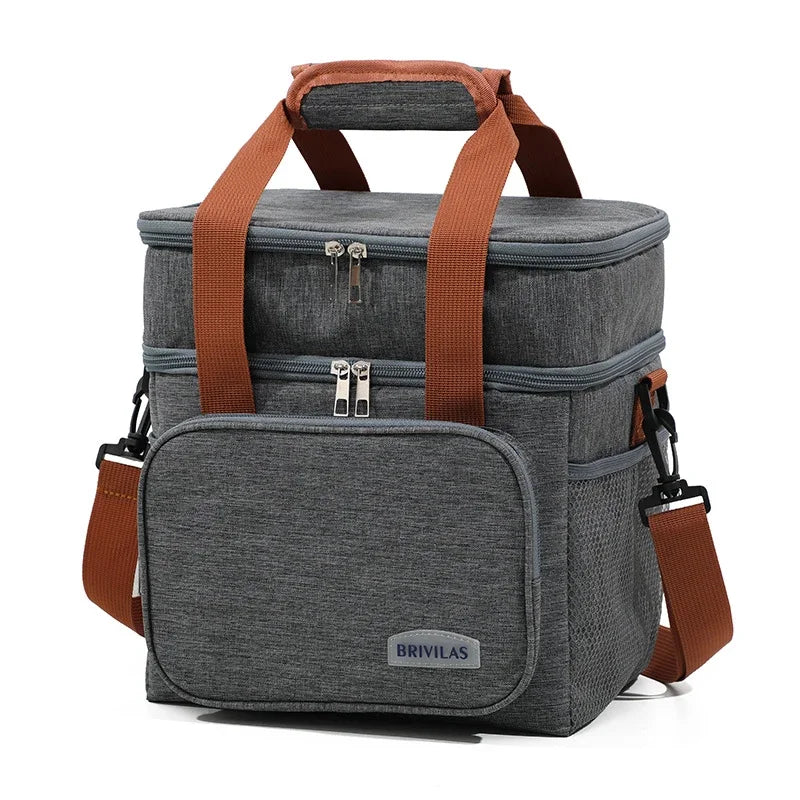 Kühltasche mit Doppelfach und Umhängegurt -    Zorenza