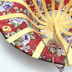 Faltbarer Sonnenhut Bambus mit Blumenmuster -    Zorenza