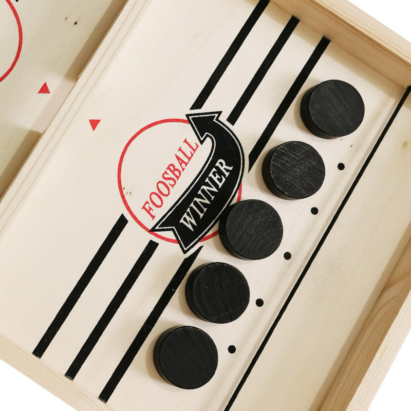 Tischspiel 2-in-1 Fußball & Shuffleboard aus Holz -    Zorenza