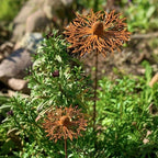 Gartenstecker Blume aus Eisen in Rostoptik Zorenza