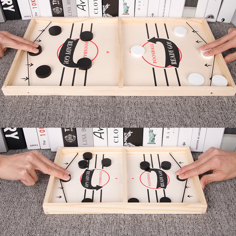 Tischspiel 2-in-1 Fußball & Shuffleboard aus Holz -    Zorenza