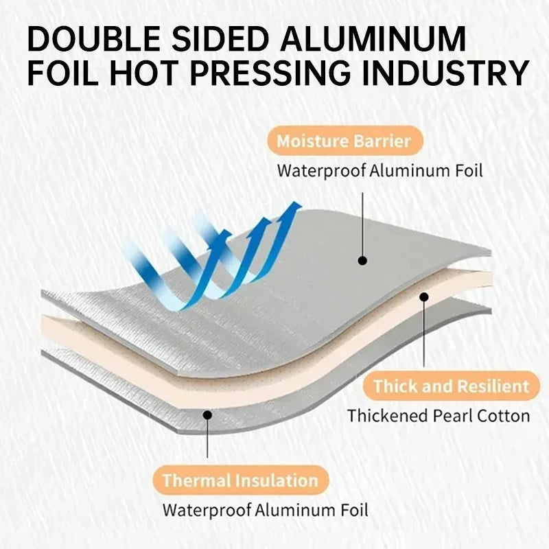 Isomatte Aluminium mit Schaum für Camping und Outdoor -    Zorenza