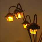 Retro Solar-Gartenlaterne mit 6 LED-Leuchten Zorenza