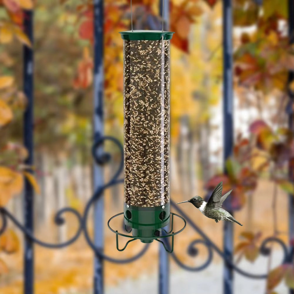 Vogelfutterhaus Metall mit drehender Sitzstange gegen Eichhörnchen -    Zorenza