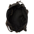 Schwarze Handtasche aus PU-Leder mit Vintage-Waschung Zorenza