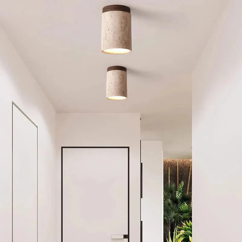 Deckenleuchte Travertin mit integrierter LED -    Zorenza