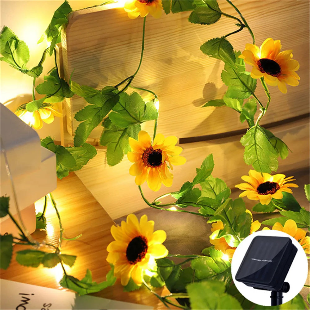 Solar-Lichterkette mit Blumen-Deko – 3 Motive, 3 Längen -    Zorenza