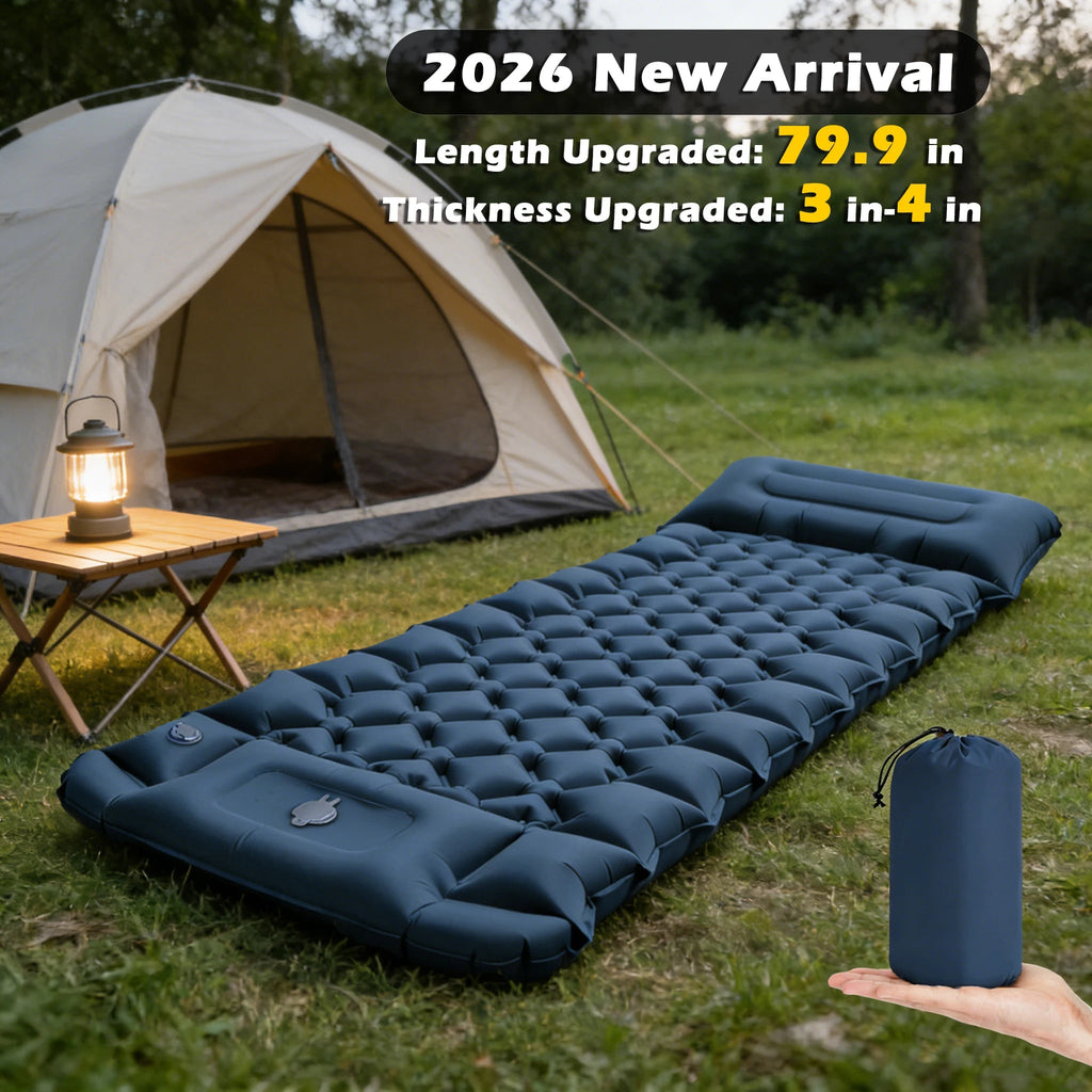 Campingmatratze aufblasbar mit Kissen und Pumpe 203 cm -    Zorenza