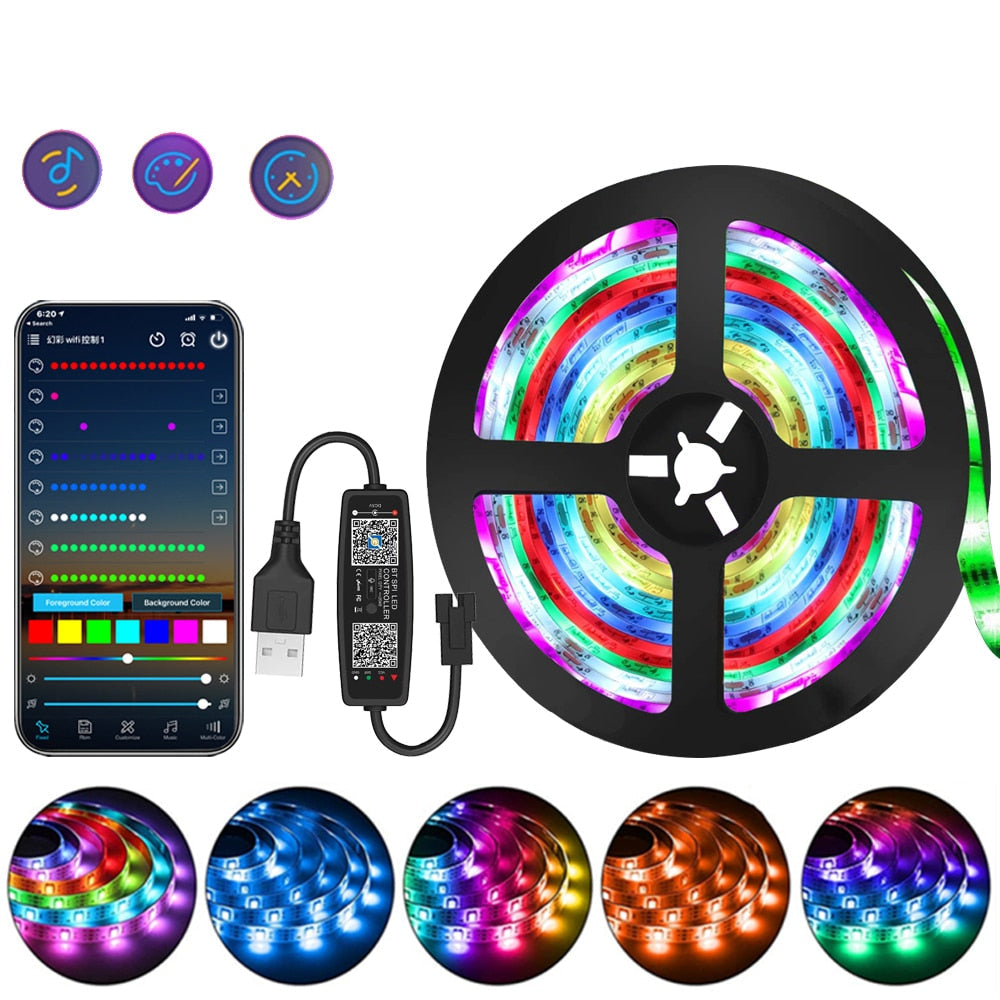 LED-Lichtband RGB mit Fernbedienung und App-Steuerung -    Zorenza
