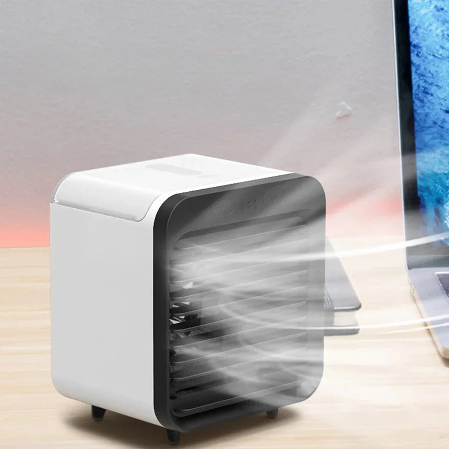 Mini-Luftkühler mit Wassertank, USB-Akku, 3 Stufen -    Zorenza