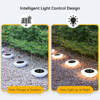 Solar-Bodenleuchte mit 14 LEDs und 360°-Bodenbeleuchtung – 4er-Set Zorenza