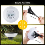 Solar-Bodenleuchte mit 14 LEDs und 360°-Bodenbeleuchtung – 4er-Set Zorenza