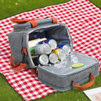 Kühltasche mit zwei Fächern für Picknick und Ausflüge -    Zorenza