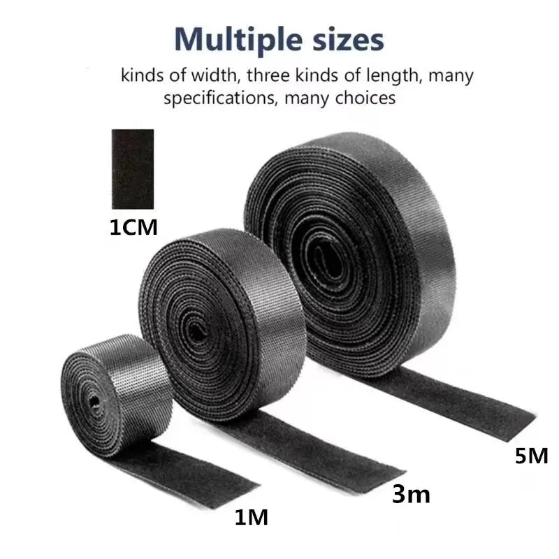 Kabelbinder-Set Klett 5 Meter – Wiederverwendbar, selbstklebend -    Zorenza