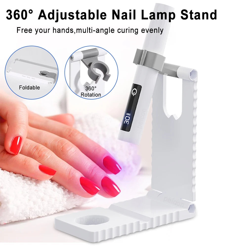 UV-Gel-Nagelstift mit Ständer – In der Hand oder freihändig Zorenza