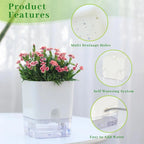 Selbstbewässernder Blumentopf mit sichtbarem Wasserstand -    Zorenza