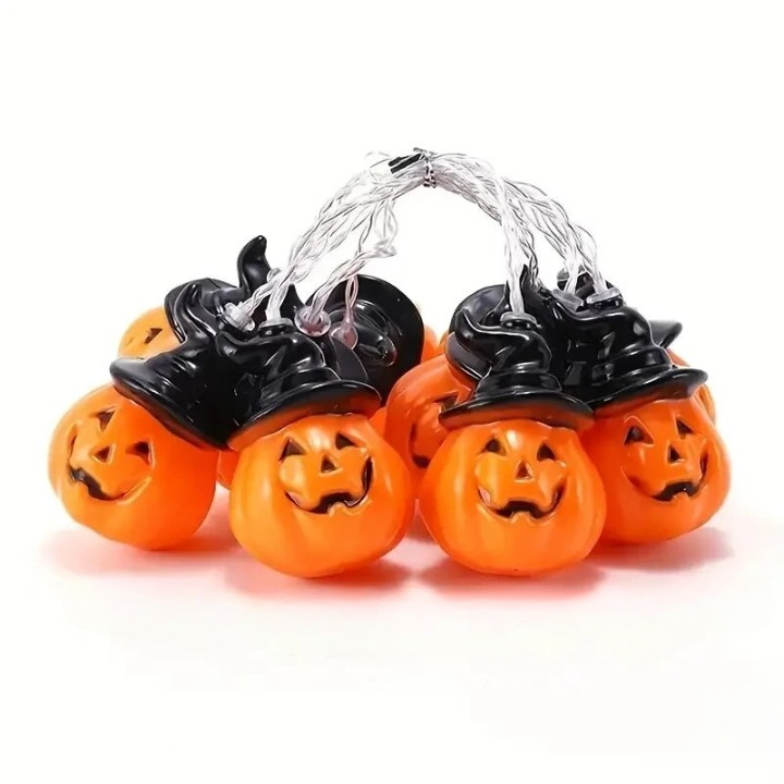 Halloween Lichterkette Kürbis-Design – Batterie oder USB -    Zorenza