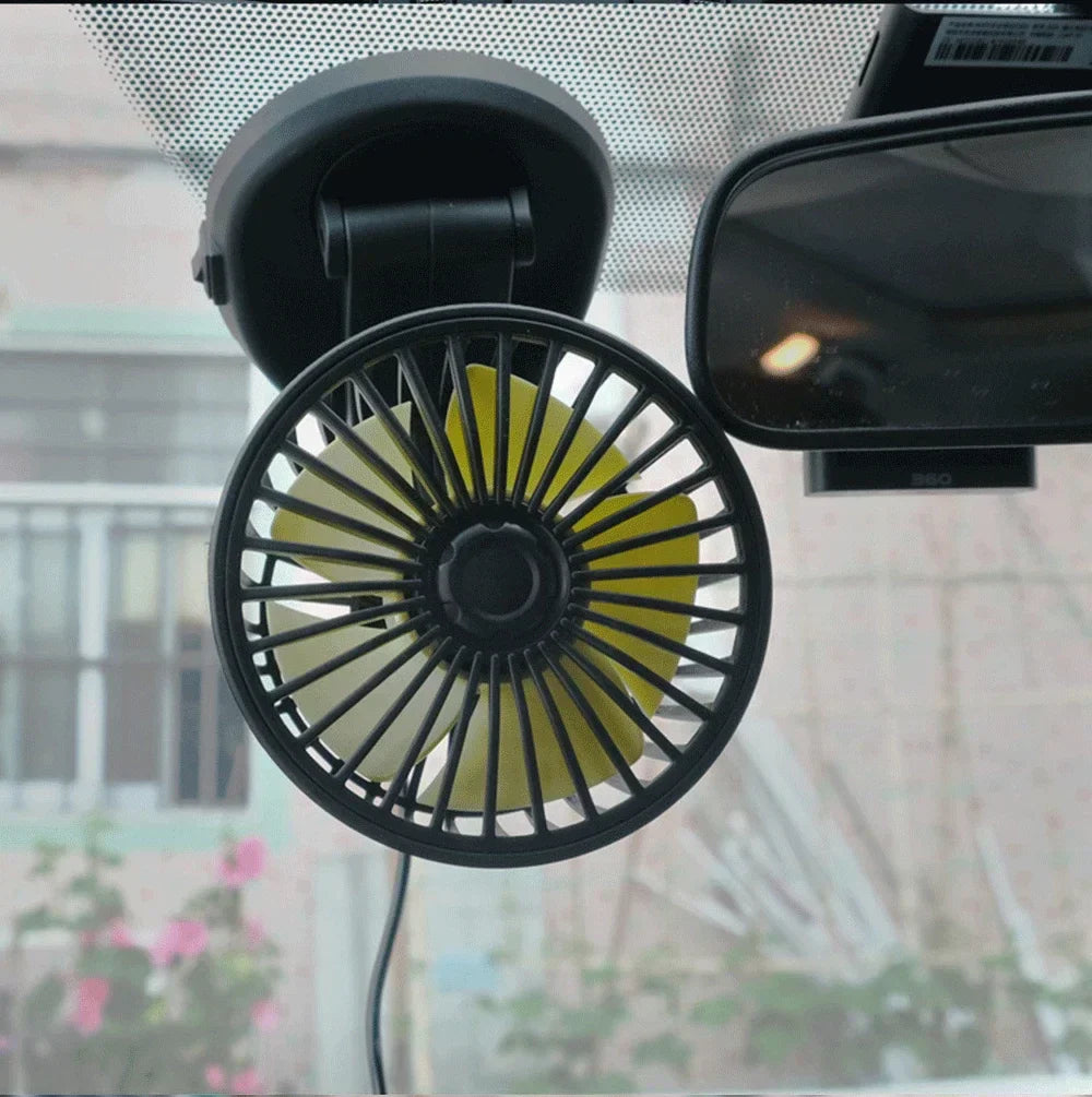 Auto-Ventilator 12V/24V/5V – Drehbar mit Zigarettenanzünder oder USB -    Zorenza