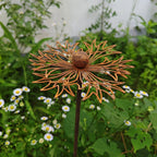 Gartenstecker Blume aus Eisen in Rostoptik Zorenza