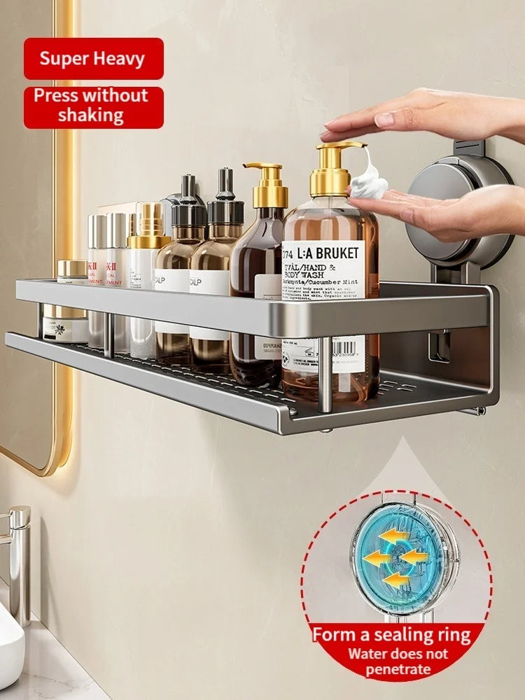 Badezimmerregal mit Saugnapf – Ohne Bohren Zorenza