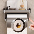 Toilettenpapierhalter mit Ablage – Papier bleibt trocken, alles griffbereit Zorenza