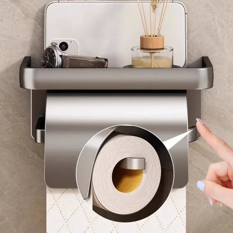 Toilettenpapierhalter mit Ablage – Papier bleibt trocken, alles griffbereit Zorenza