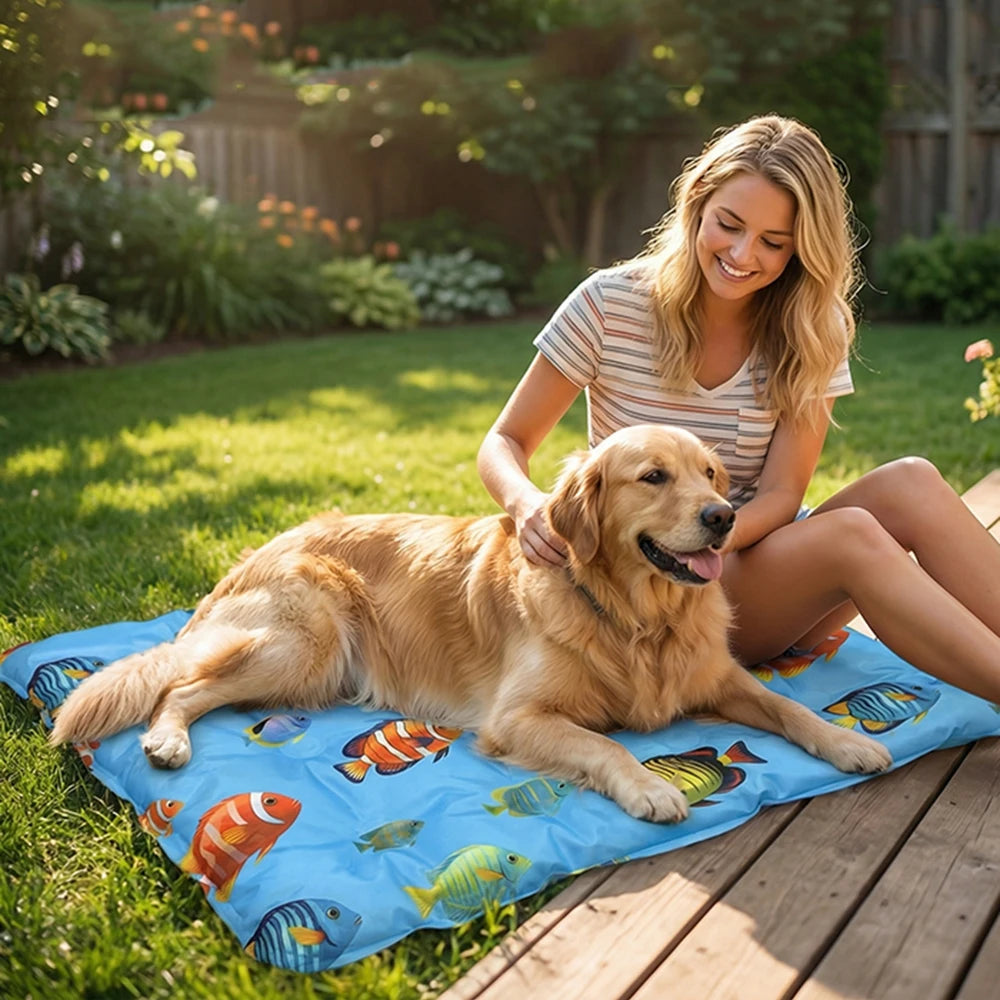 Kühlmatte für Hunde und Katzen – Fisch-Design -    Zorenza
