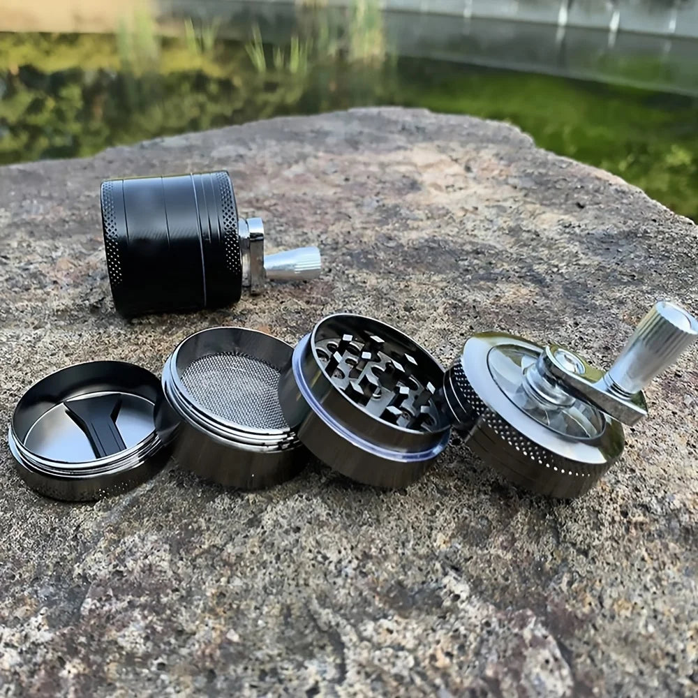 Gewürzmühle Edelstahl mit Kurbel für Muskatnuss und Pfefferkörner -    Zorenza