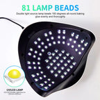 SUN X25MAX 81LED UV-Lampe zum Trocknen von Nägeln, schnell aushärtender Gel-Nagellack, professioneller, leistungsstarker UV-Lichttrockner, Maniküre-Salon Zorenza