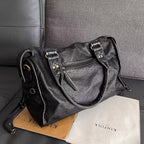 Schwarze Handtasche aus PU-Leder mit Vintage-Waschung Zorenza