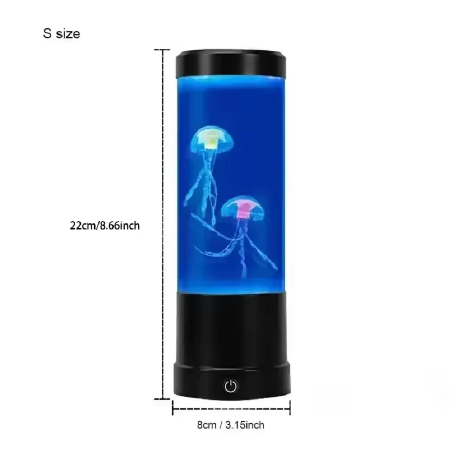 Quallen-Lampe mit 7 LED-Farbwechseln – Aquarium-Nachtlicht -    Zorenza