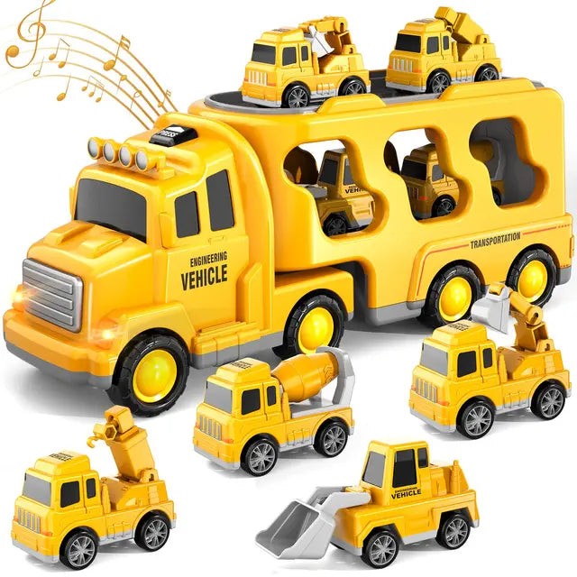 Feuerwehr-Transporter-Set mit Licht und Sound -    Zorenza