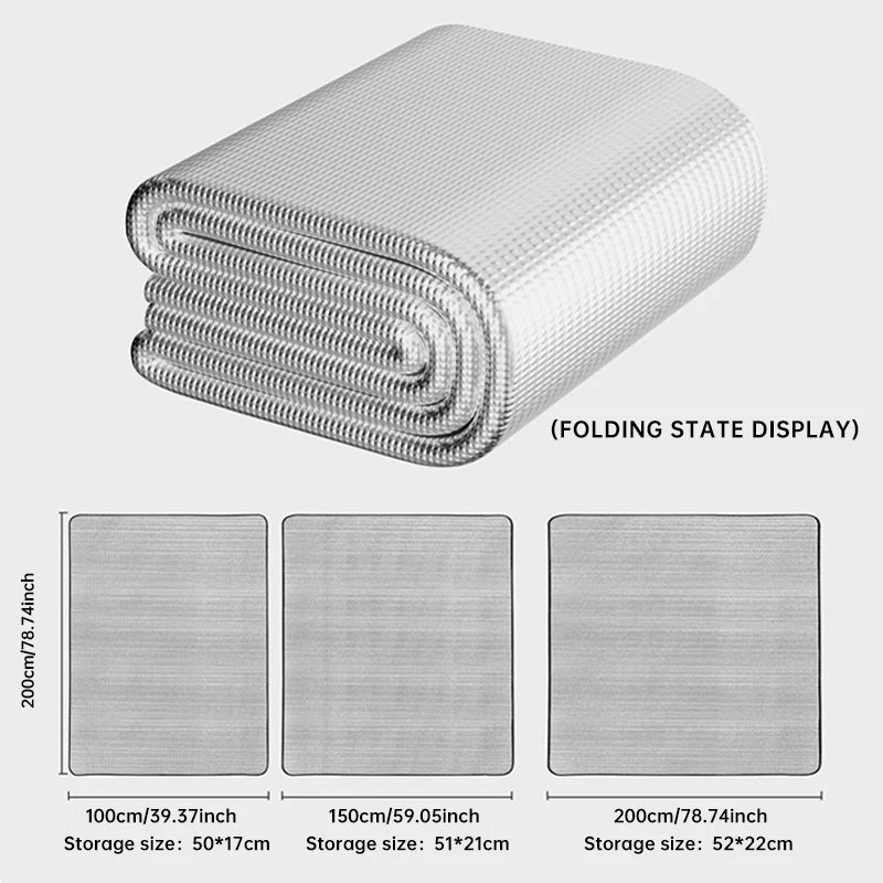 Isomatte Aluminium mit Schaum für Camping und Outdoor -    Zorenza