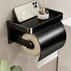 Toilettenpapierhalter mit Ablage – Papier bleibt trocken, alles griffbereit Zorenza