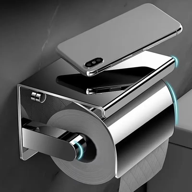 トイレ収納 Toilet paper holder Toilet Paper Holder with Shelf – Always Dry and Dust-Free