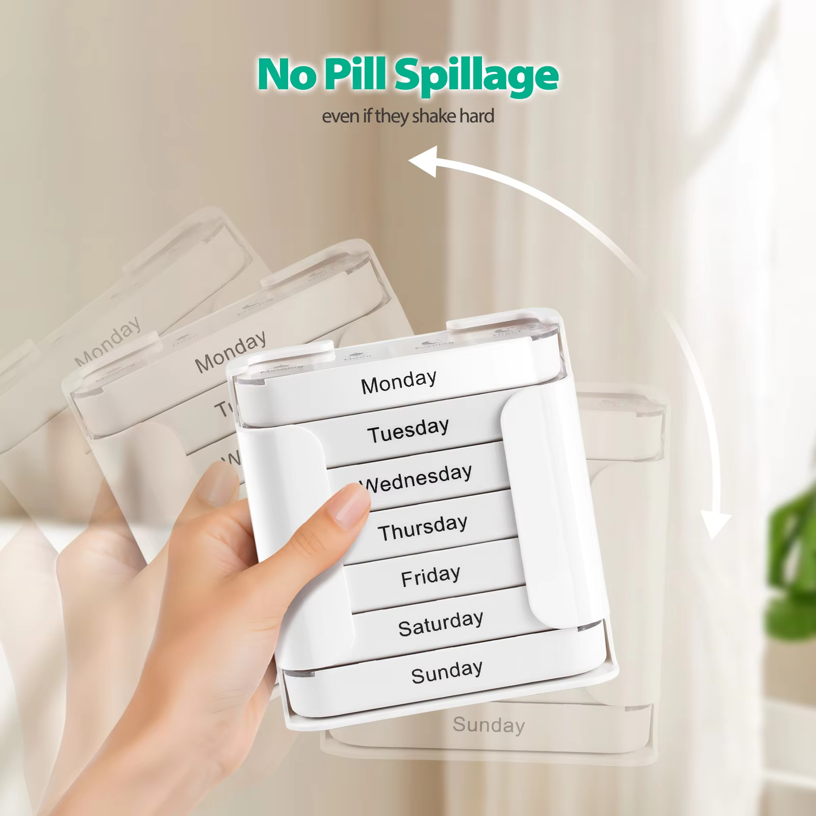 7-Tage Pillenbox mit Tageslabels Zorenza