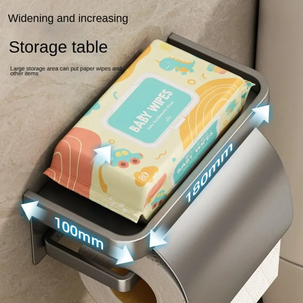 Toilettenpapierhalter mit Ablage – Papier bleibt trocken, alles griffbereit Zorenza