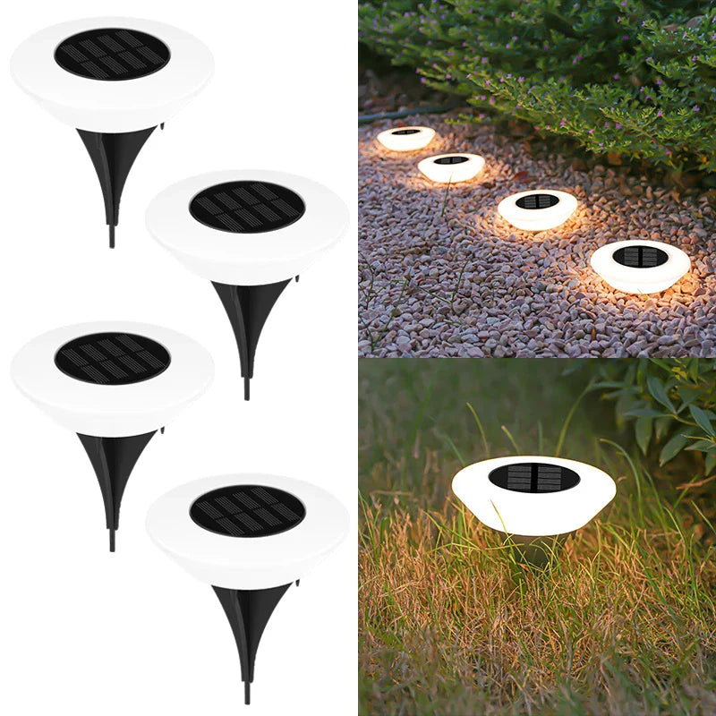 Solar-Bodenleuchte mit 14 LEDs und 360°-Bodenbeleuchtung – 4er-Set Zorenza