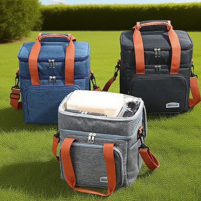Kühltasche mit zwei Fächern für Picknick und Ausflüge -    Zorenza