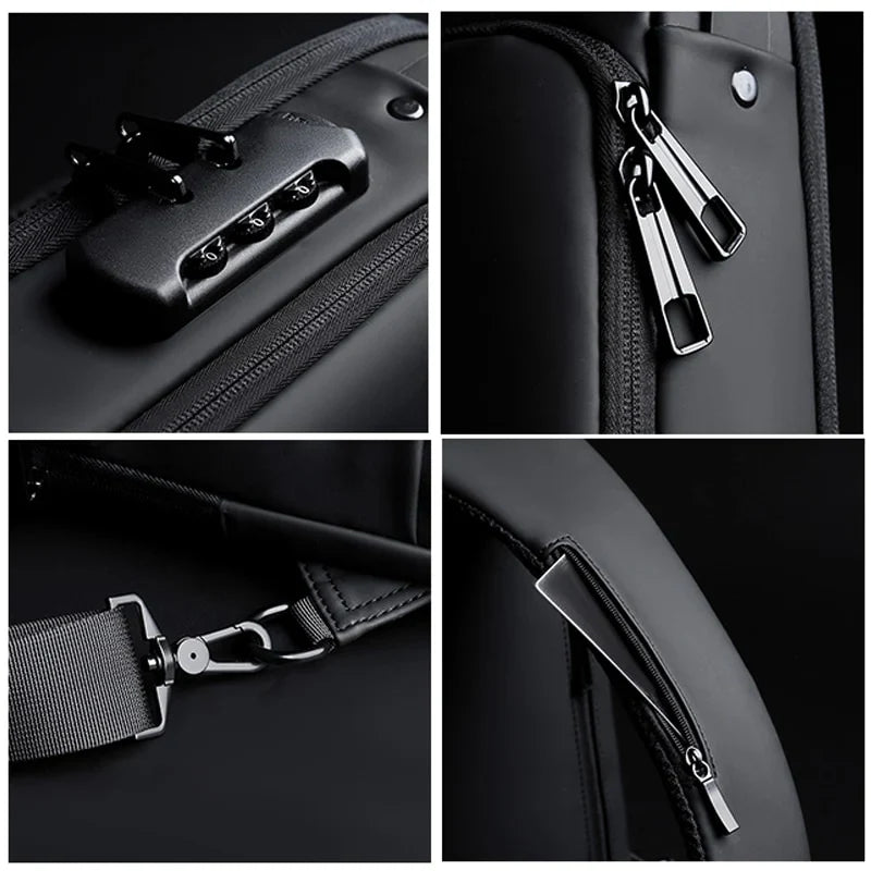 Crossbody-Bag mit USB-Anschluss & Zahlenschloss – Diebstahlsicher Zorenza