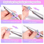 45000 RPM oplaadbare elektrische nagelboormachine Professionele nagelboren voor gelnagels Polish Draagbare nagelvijl manicure tool Zorenza