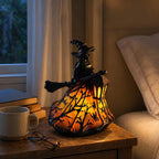 Halloween-Laterne Hexe Gotisch Vintage – Flammenloses LED-Design 30 cm -    Zorenza