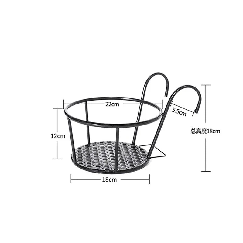Hängende Balkon-Topfhalter mit Haken – 3er-Set Zorenza
