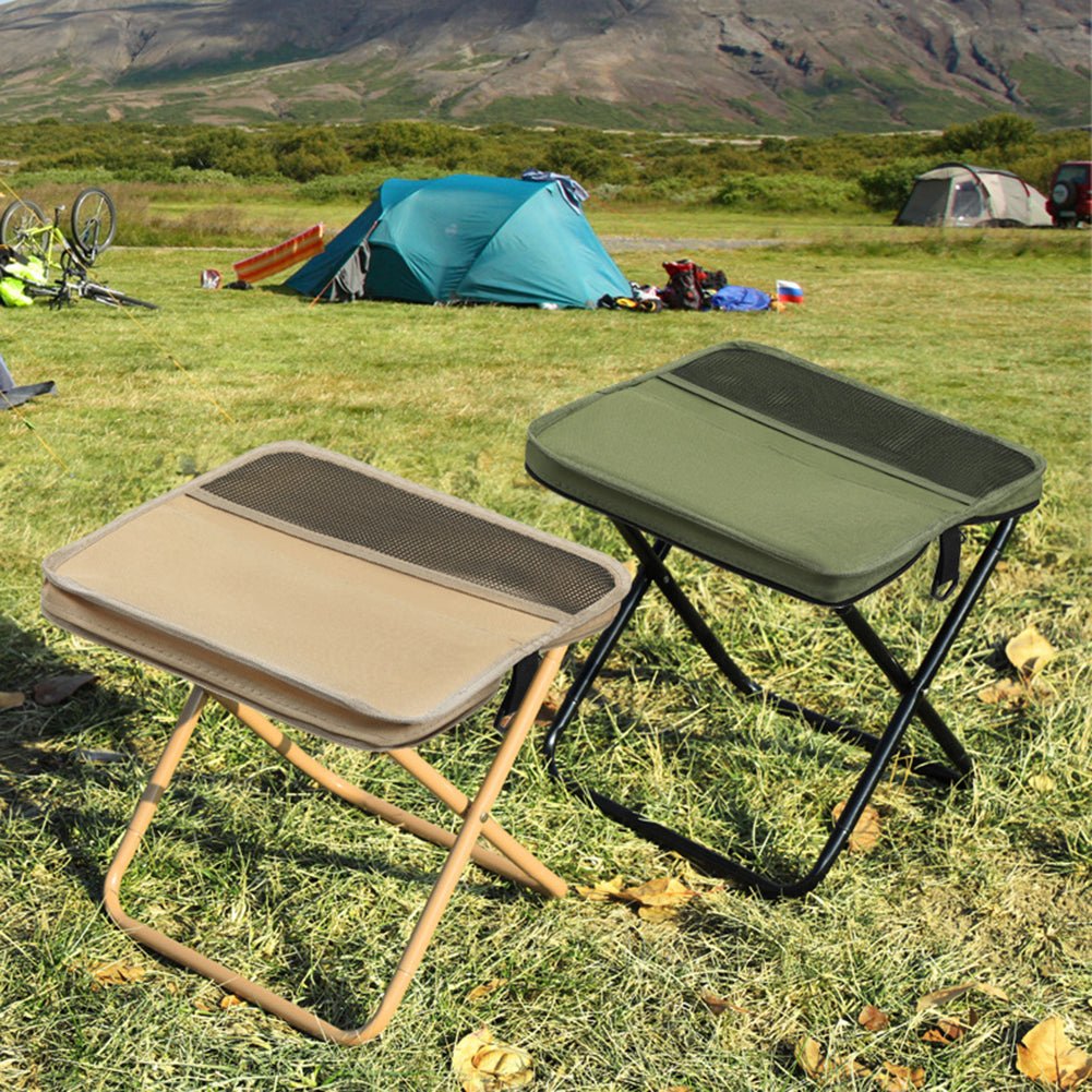 Klappstuhl 2-in-1 mit Tragetasche Kohlenstoffstahl – Leicht, wasserdicht, bis 150 kg, für Camping, Wandern und Festival – Zorenza