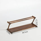 Dubbellaags massief houten theeservies organisator displayplank, geen montage nodig, aanrecht opbergstandaard voor theetafel decor Zorenza