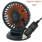 Auto-Ventilator 12V/24V/5V – Drehbar mit Zigarettenanzünder oder USB -    Zorenza