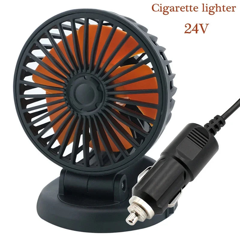Auto-Ventilator 12V/24V/5V – Drehbar mit Zigarettenanzünder oder USB -    Zorenza